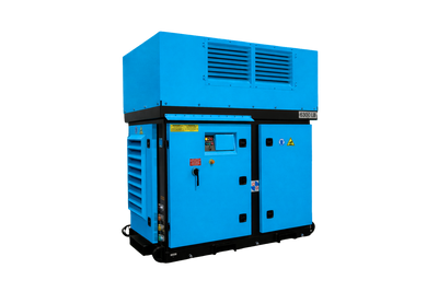A0 portable compressor in blue from a left angle