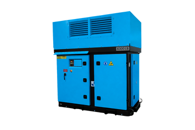 A0 portable compressor in blue from a right angle