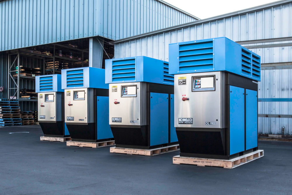 Rogers Machinery Company provides a Rogers KNW oil-free rotary screw air compressor with a Nema 4x rating for the power generation industry