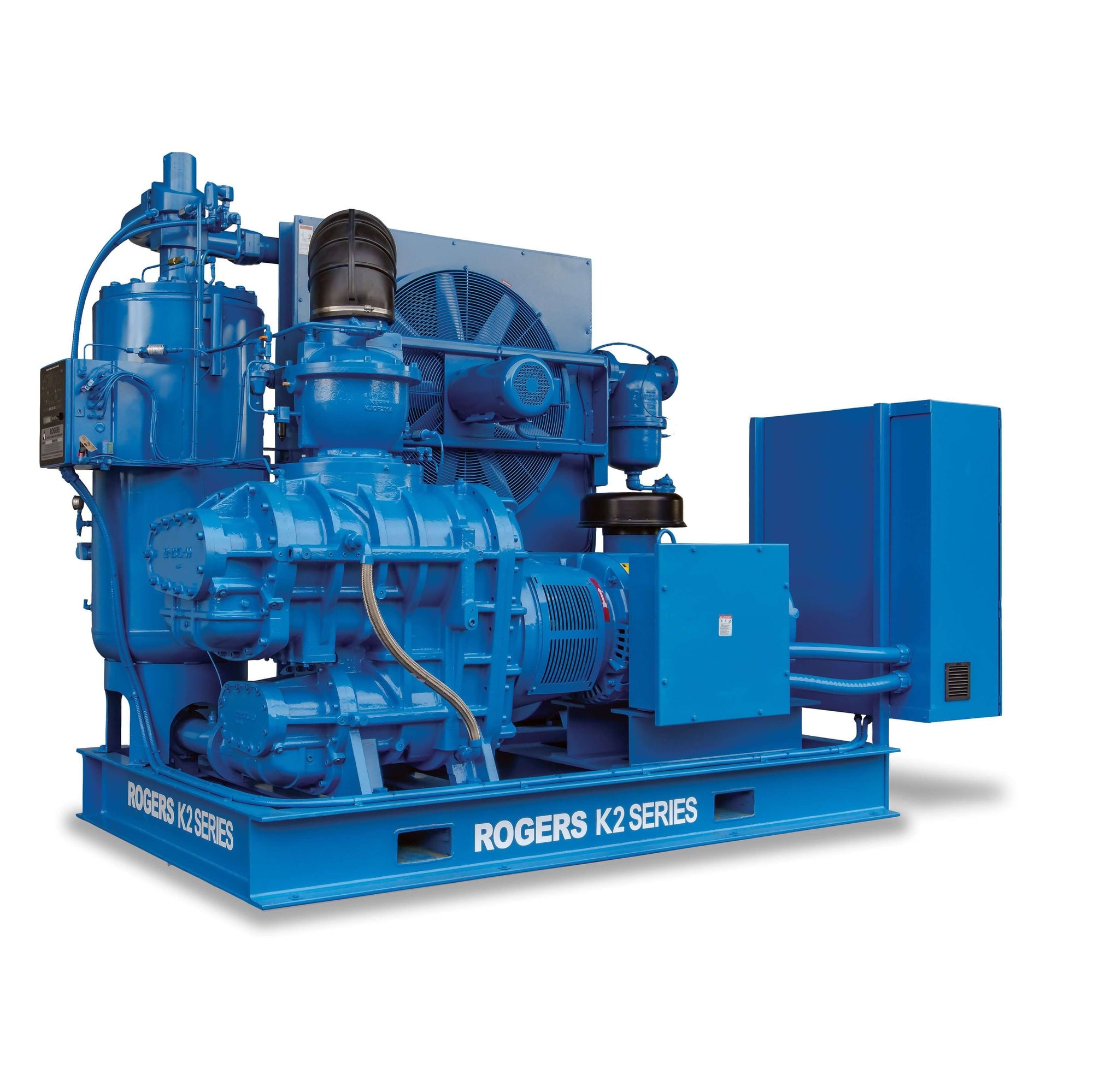 Rogers Rotary Screw Air Compressor - K2/K2V Series K2/K2V-Series 0-99PSIG, 100-124PSIG, 100-199HP, 100-199SCFM, 1100+SCFM, 125-149PSIG, 150-199PSIG, 200-299PSIG, 200-499HP, 200-499SCFM, 500+HP, 500-799SCFM, 800-1099SCFM, a/c, fixed, ind_aerospace, ind_automotive, ind_glass&plastics, ind_manufacturing, ind_mining, ind_municipalities, ind_package, ind_water-treatment, ind_wood-products, k-series, lubricated, rogers-machinery, rotary-screw, show_manufacture_icon, vfd, w/c