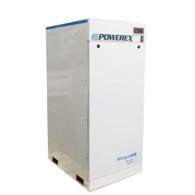 Powerex Enclosed Scroll Air Compressor System Powerex-Enclosed-Scroll 0-24HP, 0-99PSIG, 100-199SCFM, 20-49SCFM, 200-499SCFM, 25-49HP, 50-99HP, 50-99SCFM, 500-799SCFM, a/c, fixed, ind_electronics, ind_manufacturing, ind_medical, ind_package, oil-free, powerex, scroll, vfd, w/c