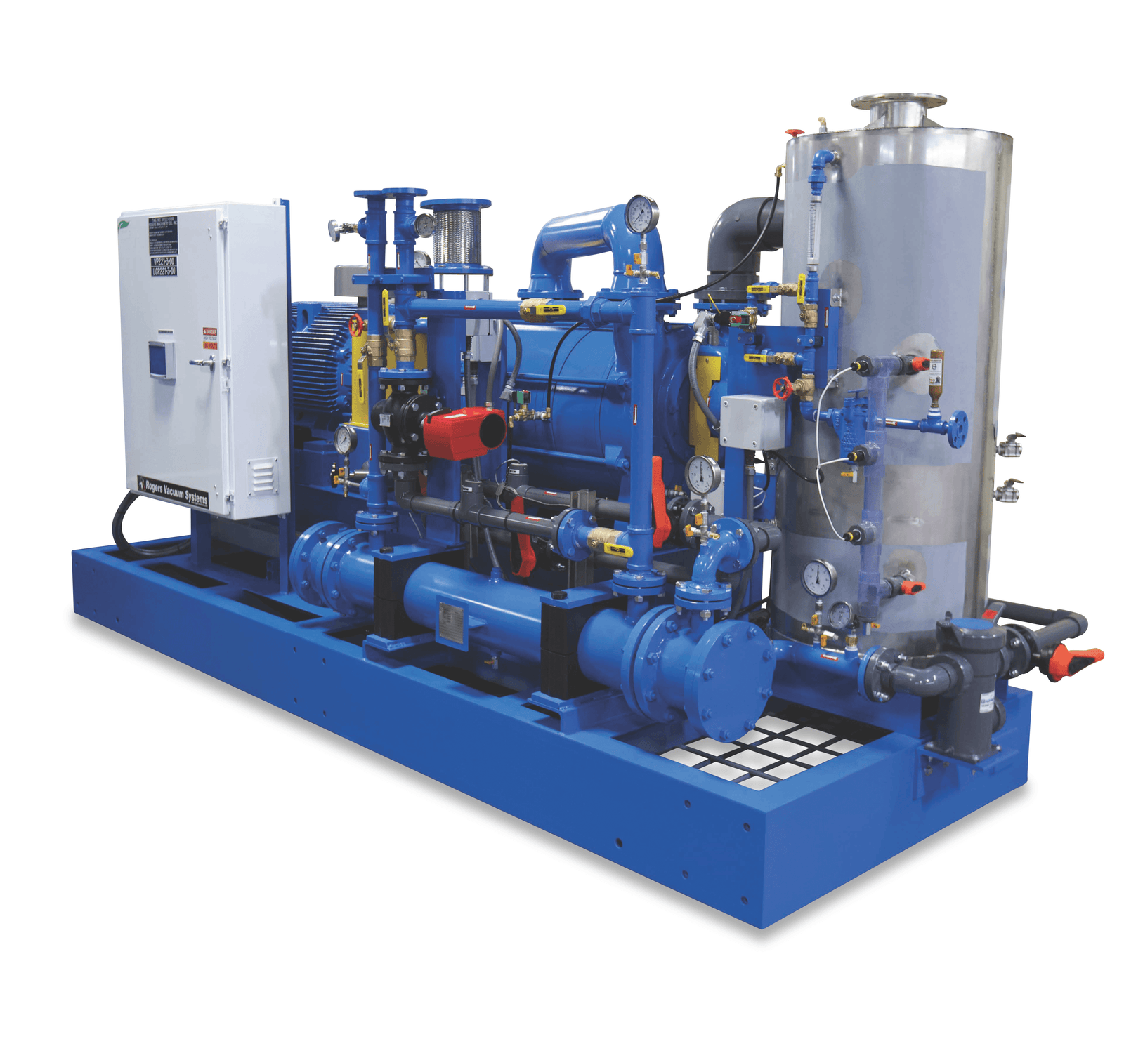 Rogers Vacuum System - RVS Series RVS-Series 0-19SCFM, 0-24HP, 100-199HP, 100-199SCFM, 1100+SCFM, 20-49SCFM, 200-499HP, 200-499SCFM, 25-49HP, 50-99HP, 50-99SCFM, 500+HP, 500-799SCFM, 800-1099SCFM, a/c, claw, fixed, hybrid-booster-vac-pump, multi-stage-turbine, rogers-machinery, rotary-lobe, rotary-screw, rotary-vane, show_manufacture_icon, Vacuum Pumps, vfd, w/c