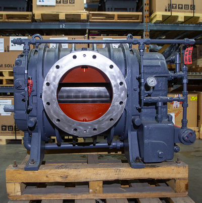 front_image_of_Rogers_Machinery_Roots_RGS-J_Whispair_gas_pump_in_Portland_Oregon