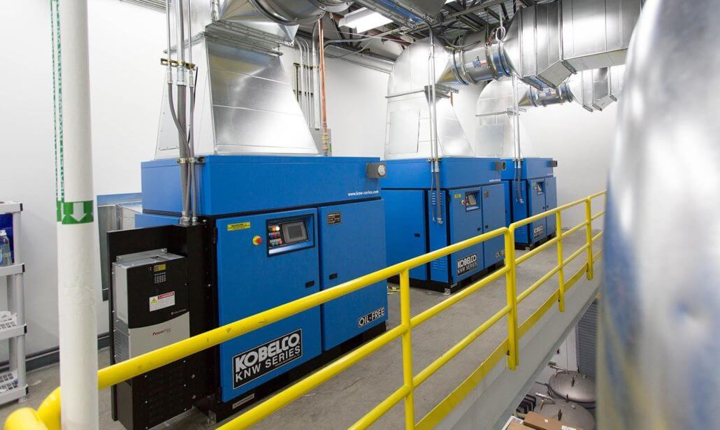 Why use an oil-free air compressor | Rogers KNW Series oil-free air compressors powered by Kobelco