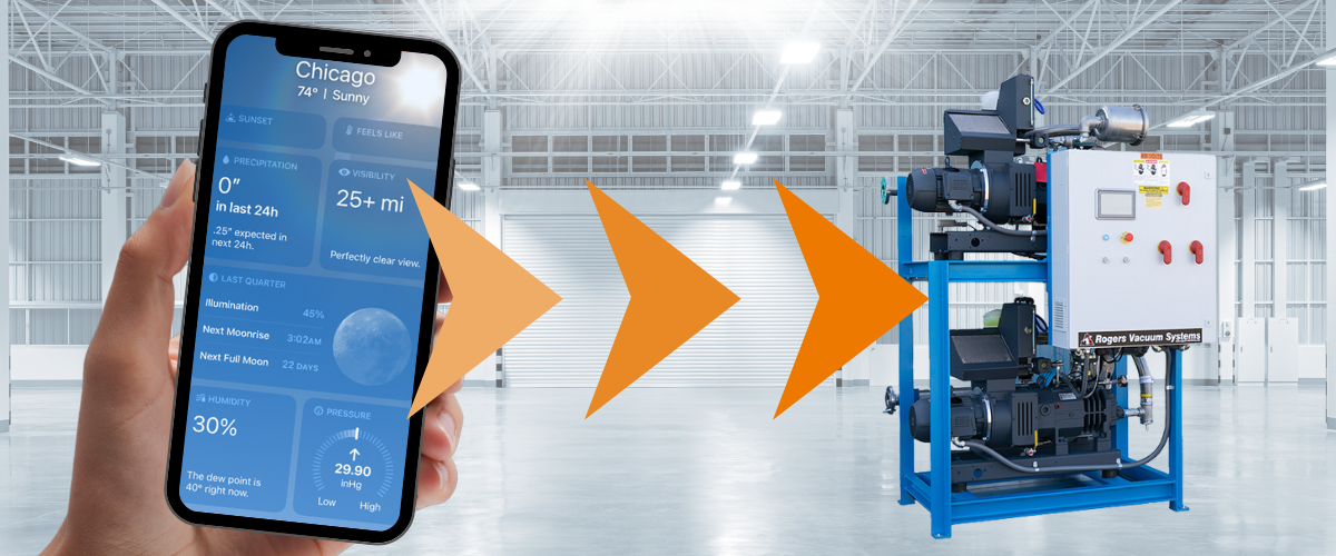 a-phone-reading-the-weather-with-arrows-leading-to-a-vacuum-system