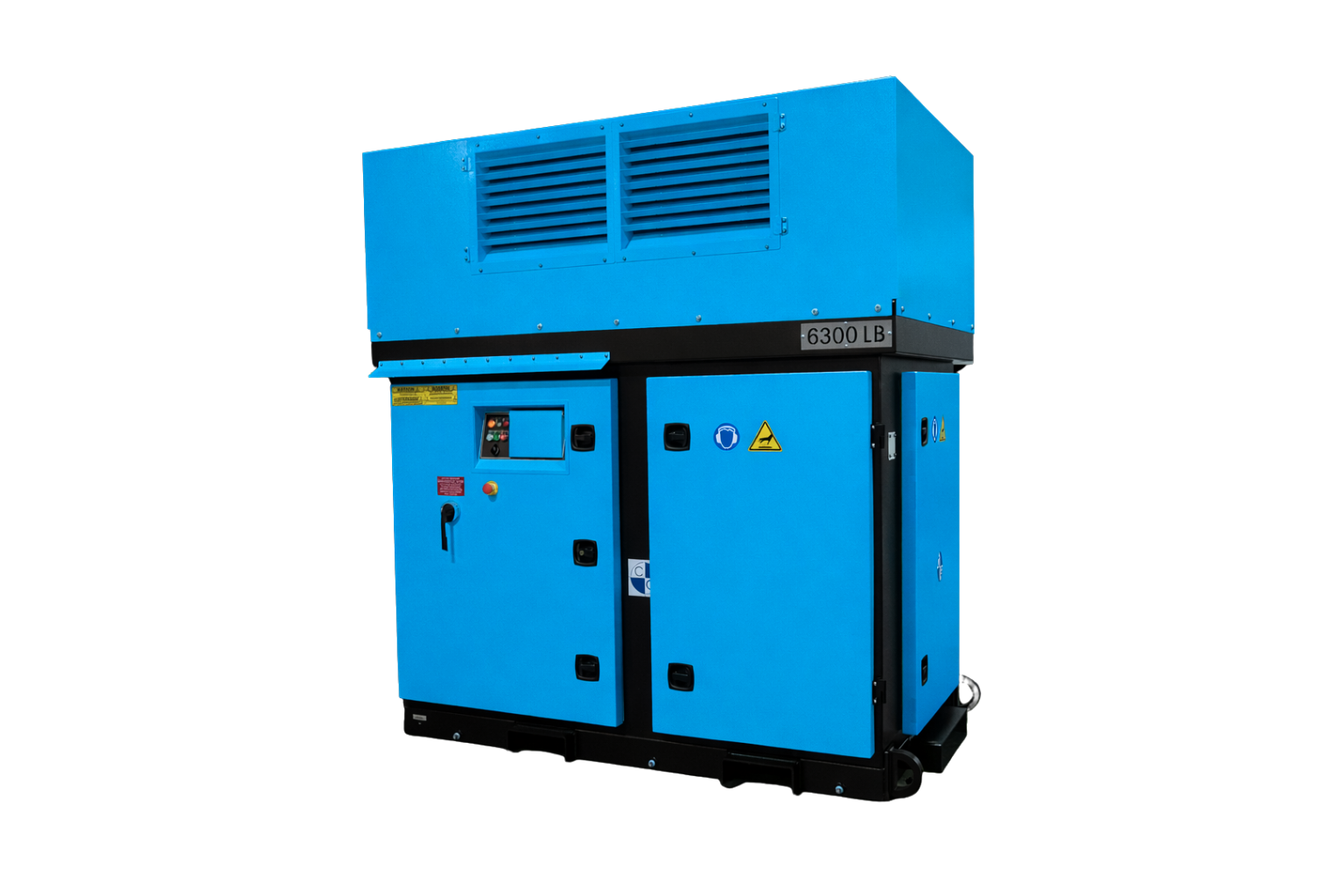 A0 portable compressor in blue from a right angle