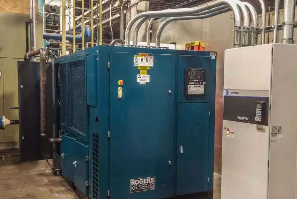 Rogers Machinery Company industrial air compressors, vacuum systems, pumps and blowers for the Aerospace industry