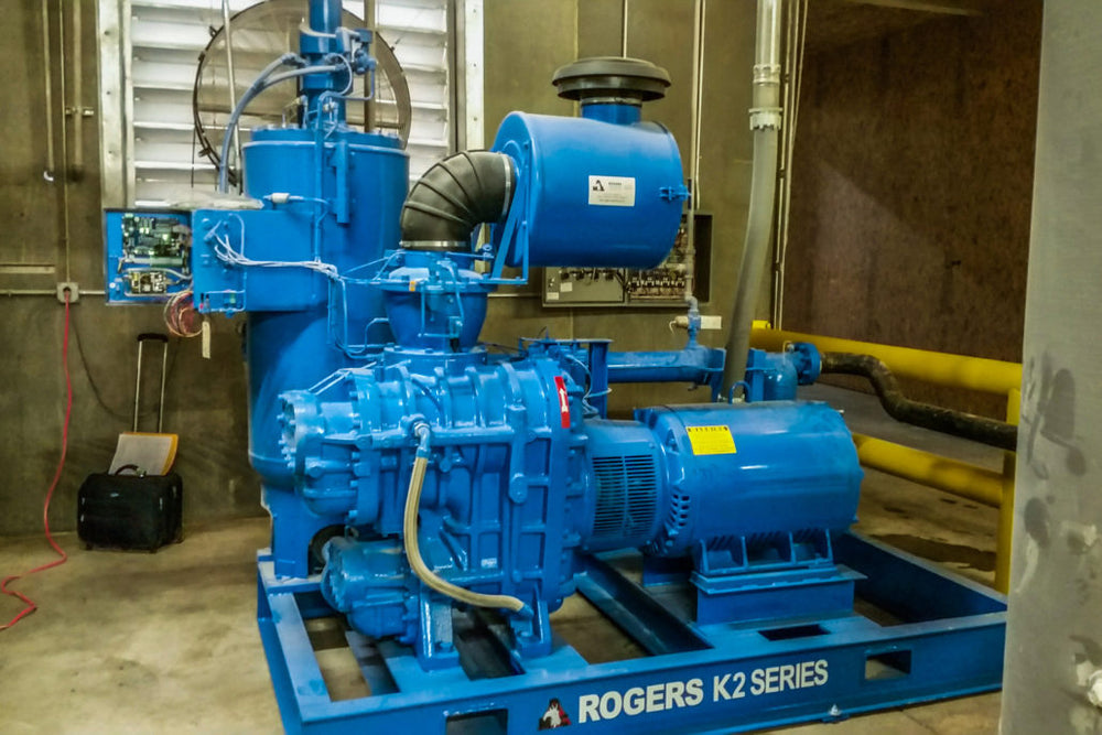 Rogers Machinery Company industrial air compressors, vacuum systems, pumps and blowers for the food & beverage industry