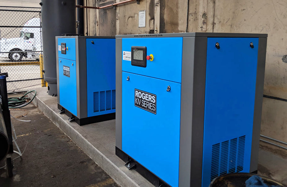 Rogers Machinery Company industrial air compressors, vacuum systems, pumps and blowers for the manufacturing industry