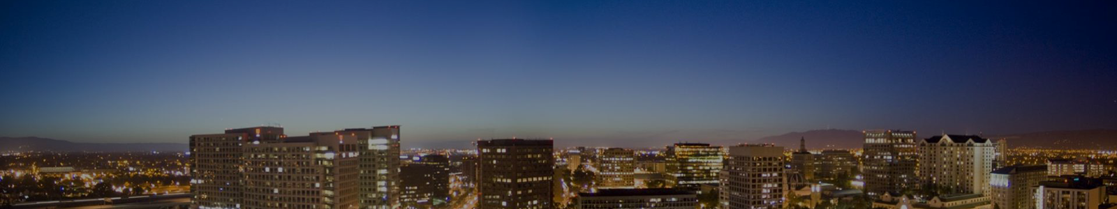 Skyline-of-San-Jose-California-horizon-at-sundown