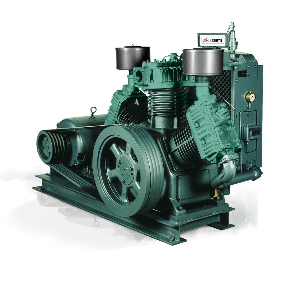 FS Curtis Air Compressor - CW Series CW-Series 0-24HP, 0-99PSIG, 100-124PSIG, 100-199HP, 100-199SCFM, 125-149PSIG, 150-199PSIG, 200-299PSIG, 200-499SCFM, 25-49HP, 50-99HP, 500-799SCFM, a/c, fixed, fs-curtis, reciprocating