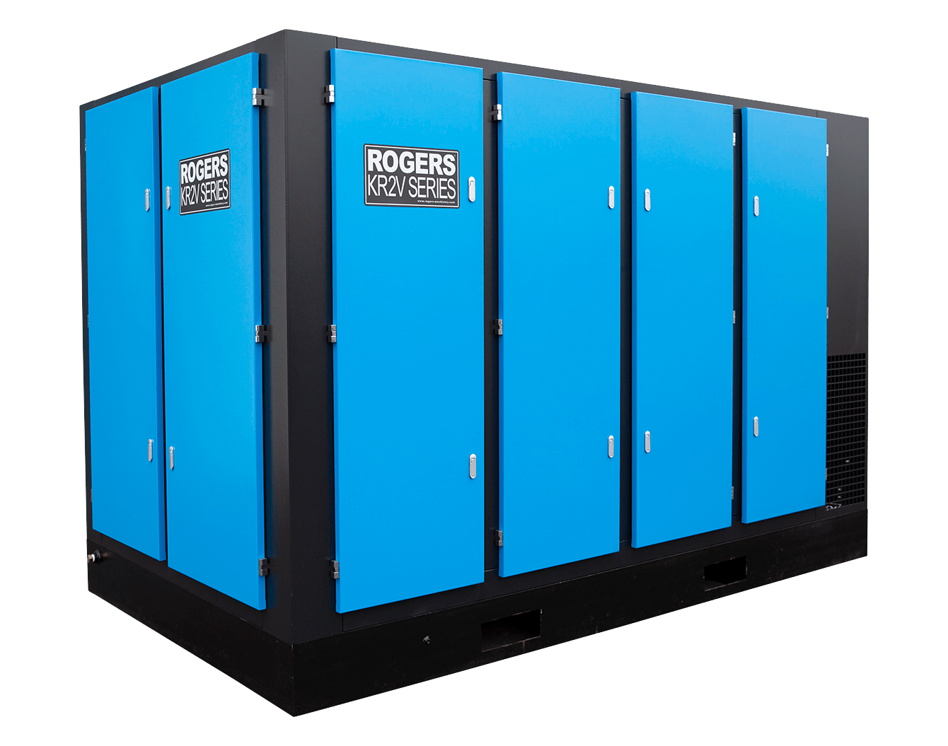 Rogers Rotary Screw Air Compressor - KR2/KR2V Series KR2/KR2V-Series 0-99PSIG, 100-124PSIG, 100-199HP, 100-199SCFM, 1100+SCFM, 125-149PSIG, 150-199PSIG, 200-299PSIG, 200-499HP, 200-499SCFM, 500+HP, 500-799SCFM, 800-1099SCFM, a/c, fixed, ind_aerospace, ind_automotive, ind_glass&plastics, ind_manufacturing, ind_mining, ind_municipalities, ind_package, ind_water-treatment, ind_wood-products, k-series, lubricated, rogers-machinery, rotary-screw, show_manufacture_icon, vfd, w/c