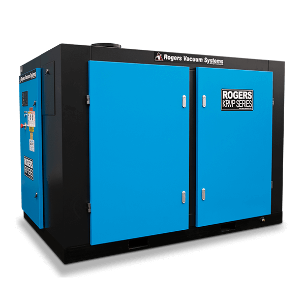 Rogers Industrial Vacuum Pumps - KRVP Series KRVP-Series 0-24HP, 100-199HP, 200-499HP, 25-49HP, 50-99HP, a/c, fixed, ind_municipalities, k-series, rotary-screw, show_manufacture_icon, sihi, Vacuum Pumps, vfd, w/c