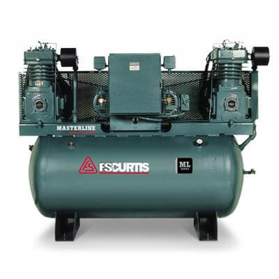 FS Curtis Air Compressor - ML Series ML-Series 0-19SCFM, 0-24HP, 100-199SCFM, 150-199PSIG, 20-49SCFM, 200-499SCFM, 25-49HP, 50-99SCFM, a/c, fixed, fs-curtis, lubricated, reciprocating