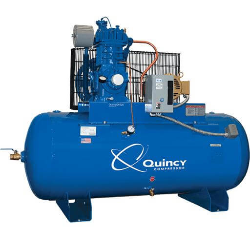 Quincy Compressor - QR-25 Series QR-25-Series 0-19SCFM, 0-24HP, 0-99PSIG, 100-124PSIG, 125-149PSIG, 150-199PSIG, 20-49SCFM, 200-299PSIG, 25-49HP, 300+PSIG, 50-99SCFM, a/c, fixed, lubricated, quincy, reciprocating
