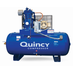 Image-of-Quincy-tank-mounted-air-compressor-complete-assembly