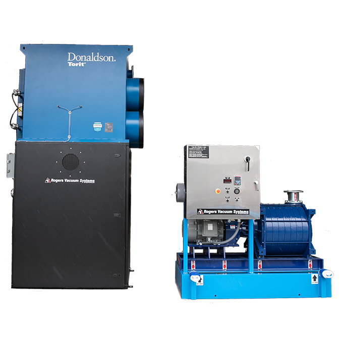 Blue and black aresnic vacuum pump system with no background